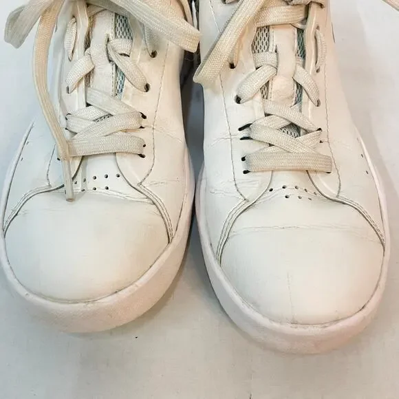 On Cloud Women's The Roger Advantage Size 7 White Faux Leather Cushioned Sneaker - Picture 3 of 10